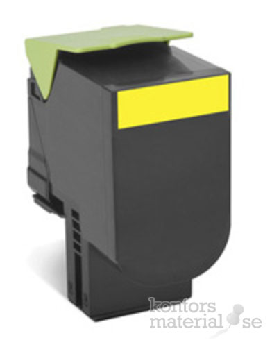 Toner Lexmark 80C2HY0 3k gul