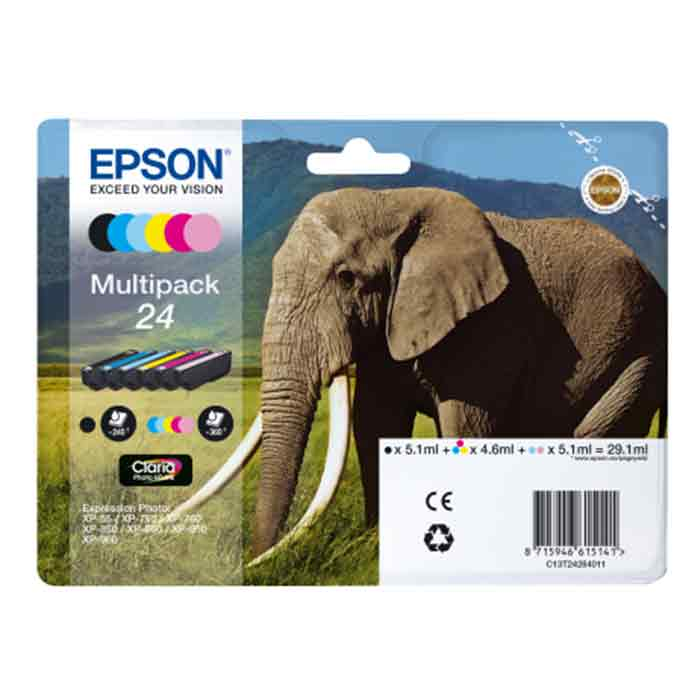 Bläckpatron Epson T2428 6st/fp