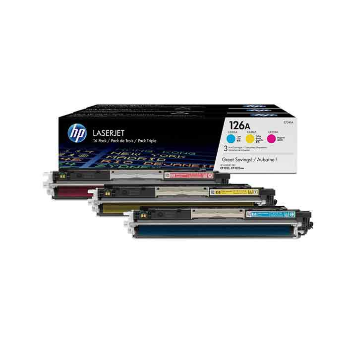 Toner HP 126A C/M/Y 3-pack
