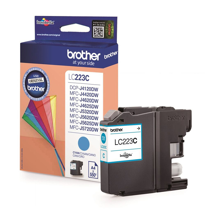 Bläck Brother LC223C 550 sidor cyan
