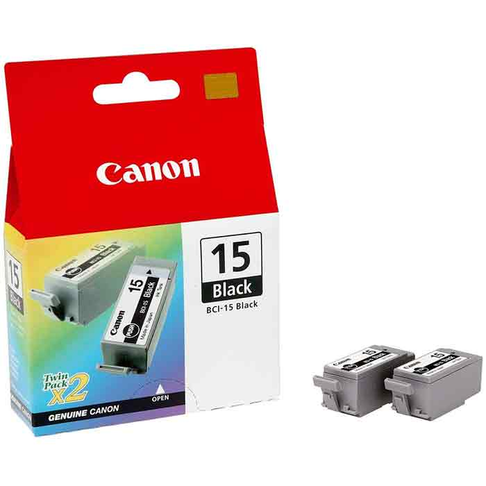 Bläckpatron Canon BCI-15BK 80 sidor svart 2st/fp