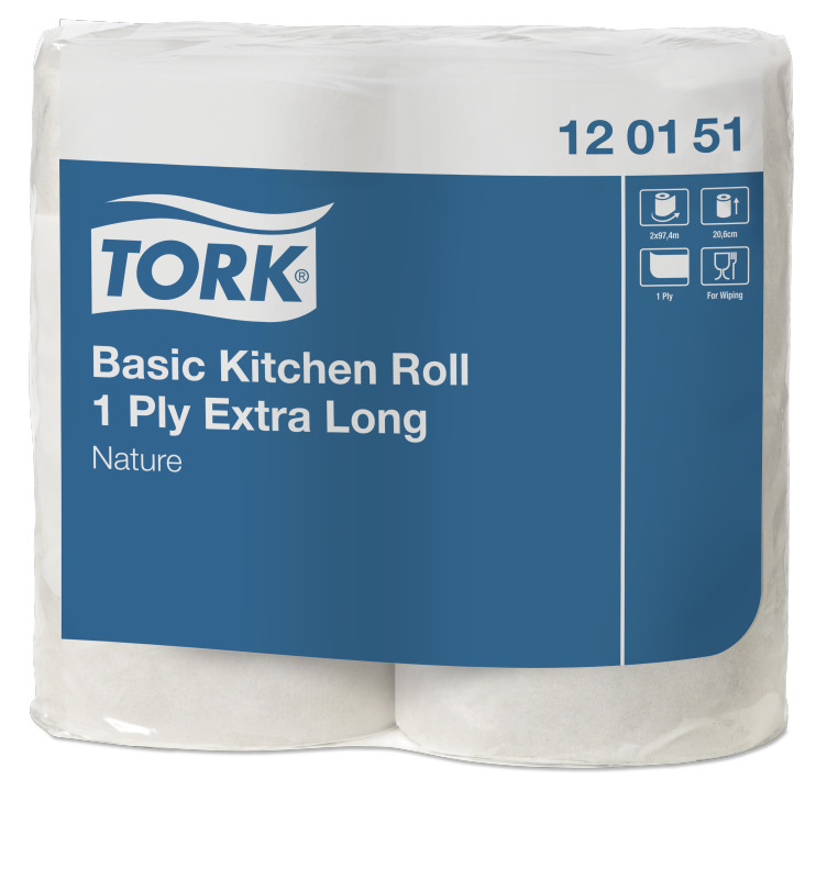 Köksrulle Tork Basic extra lång 14 rullar/bal
