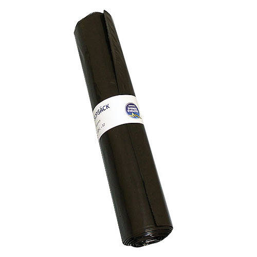 Sopsäck 160l 0,06mm svart 10st/rulle