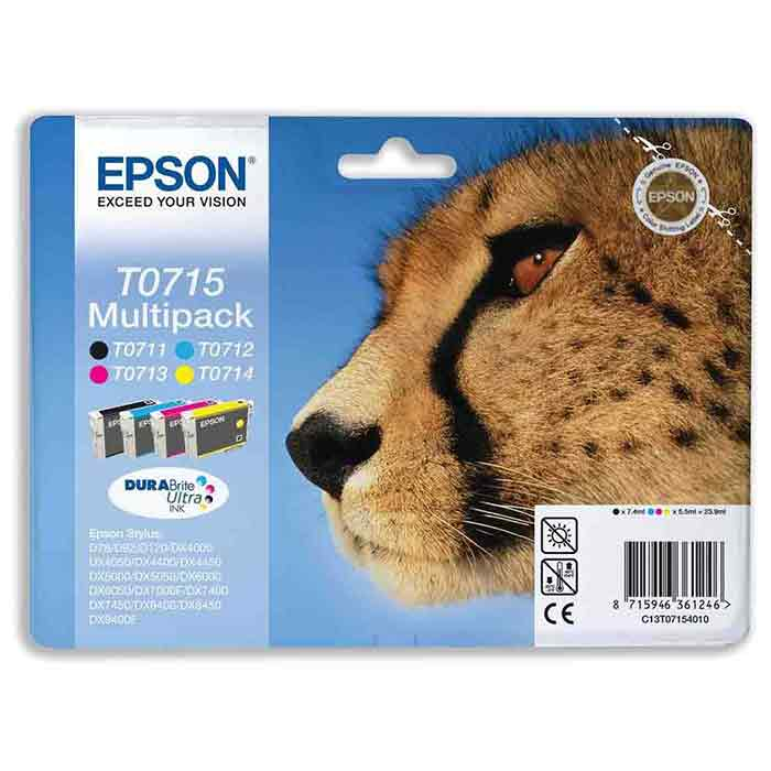 Bläck Epson T0715 CMYK 4st/fp