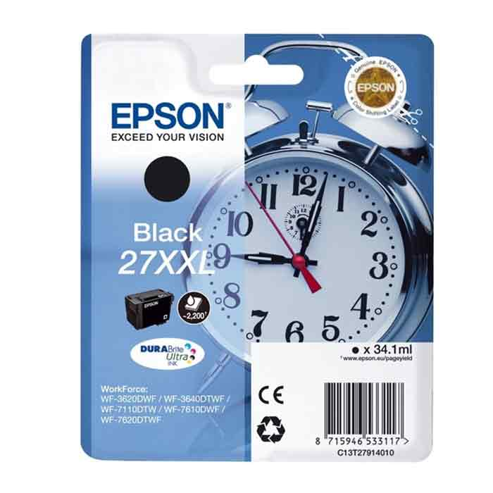 Bläck Epson 27XXL 2,2k svart