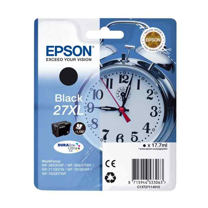 Bläck Epson 27XL 1,1k svart