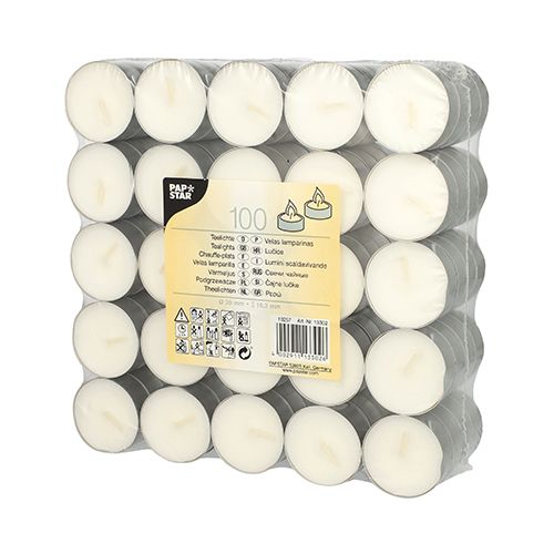 Värmeljus Paraffin 100-pack