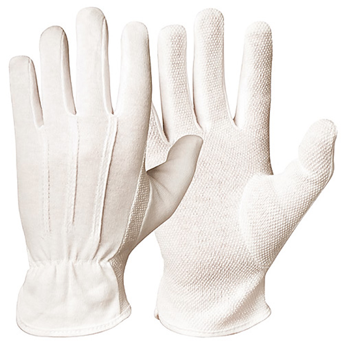 Bomullshandske med lycra strl. 8 12st/fp