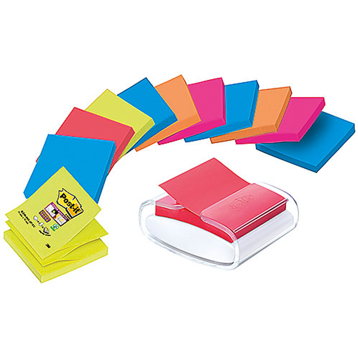 Z-blockshållare Post-it 76x76mm inkl. 12 block
