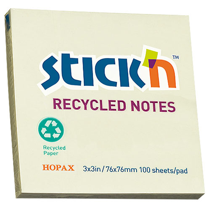 Notis Recycled 76x76 gul 12st/fp