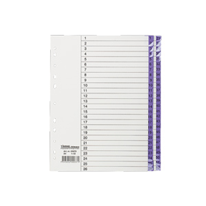 Pärmregister A4 1-52 lila 5st/fp