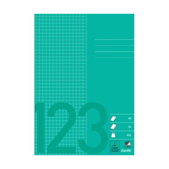 Räknehäfte Bantex A5 rutat 5x5mm grön 25st/fp
