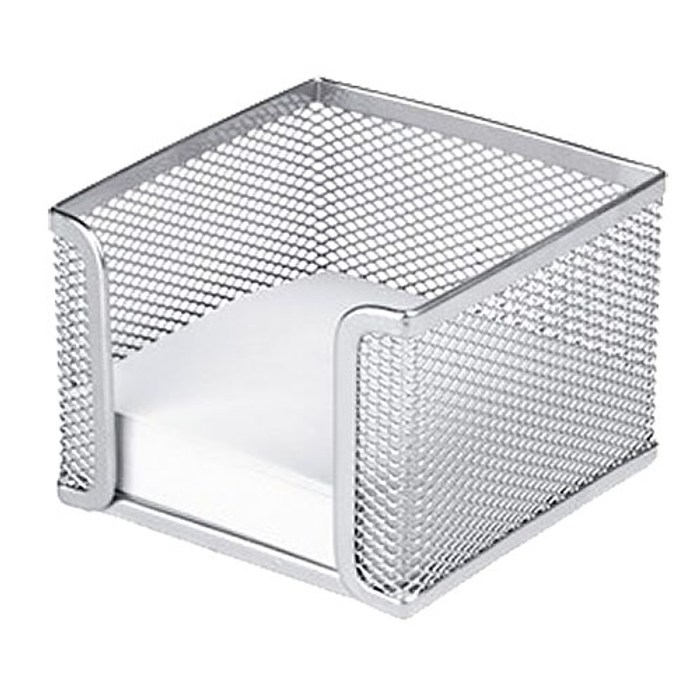 Blockkub mesh inkl notisar silver