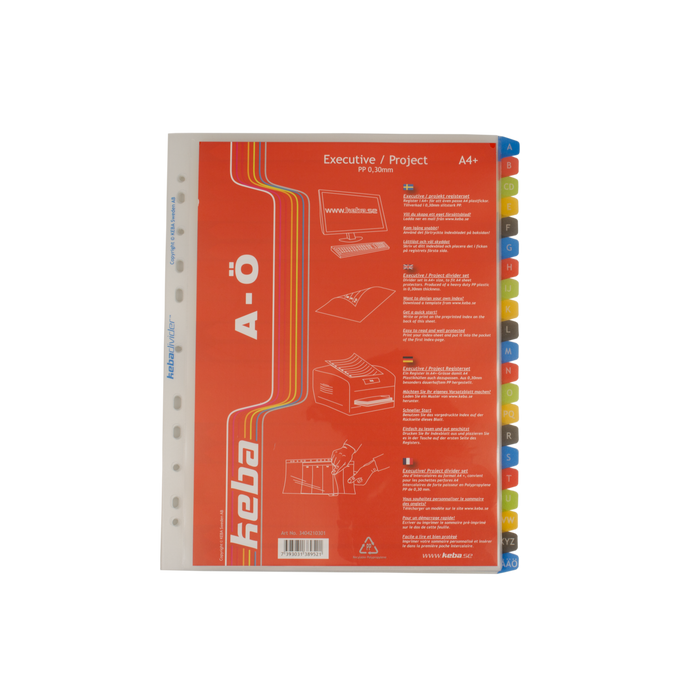 Pärmregister plast Keba A4+ A-Ö