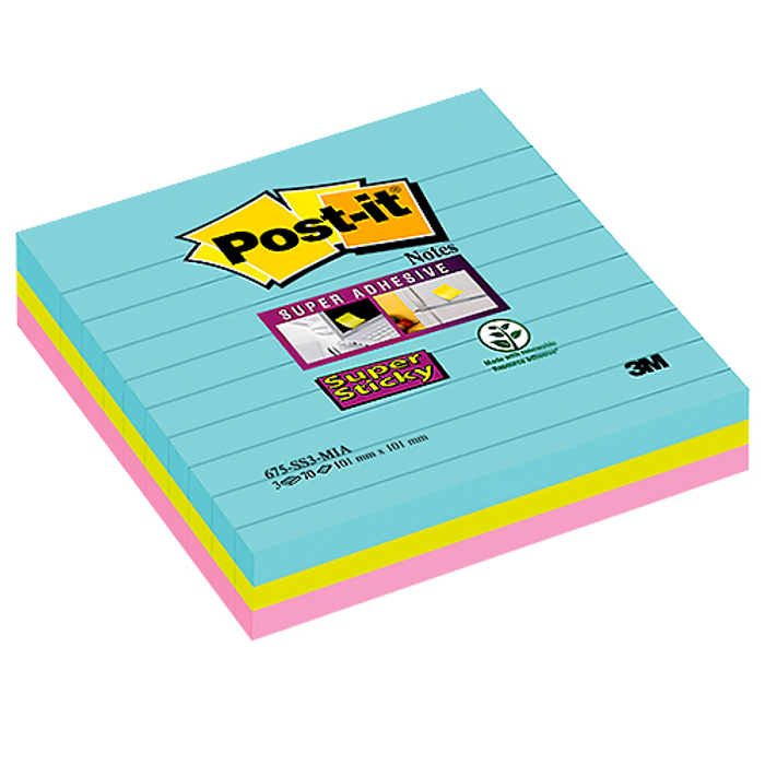 Post-it SS 101x101 Cosmic linjerat 3st/fp