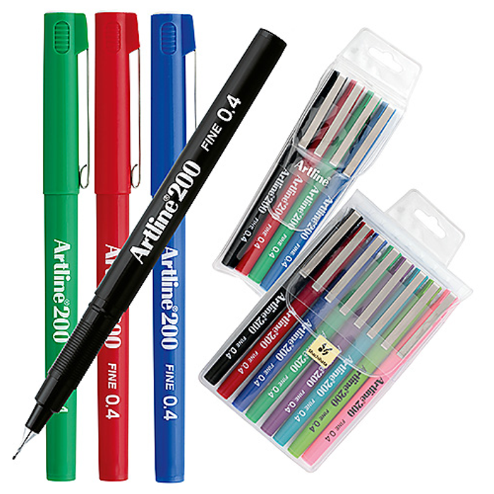Fiberpenna Artline 200 0,4mm 8-pack