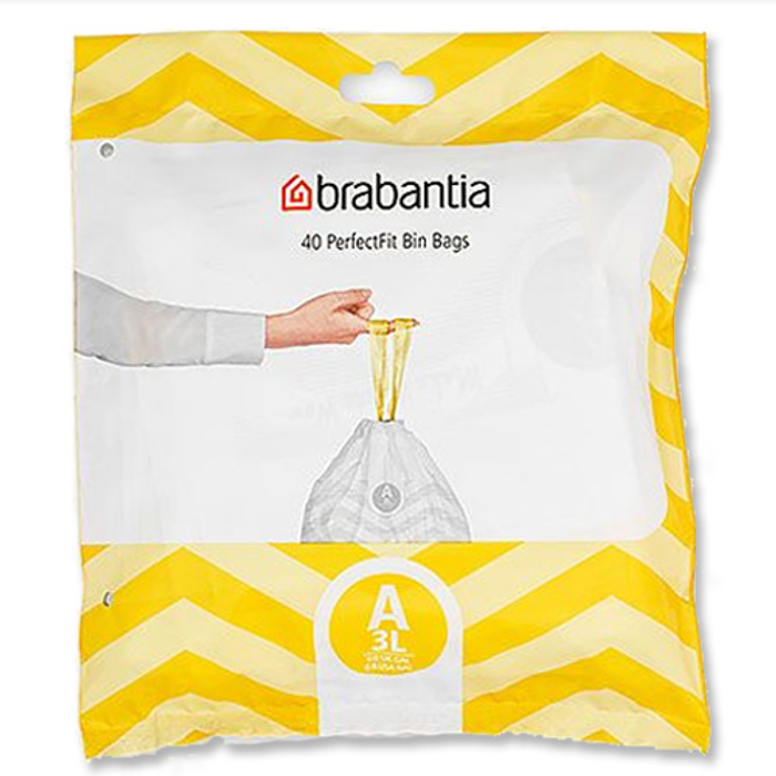 Avfallspåse Brabantia PerfextFit A 3l 40st/rl