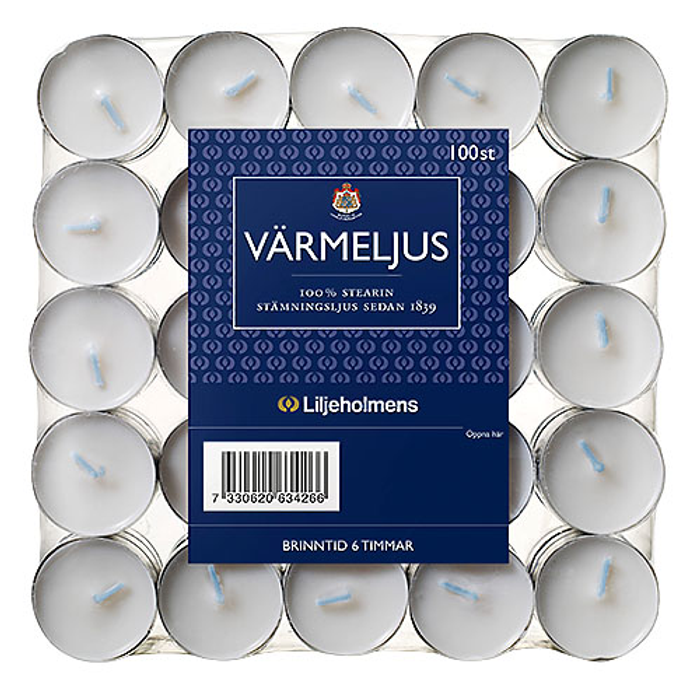 Värmeljus Liljeholmens 38x19mm 100st/fp