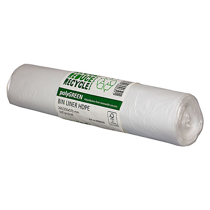 Insatspåsar polyGREEN 30L 0,010mm 100/FP