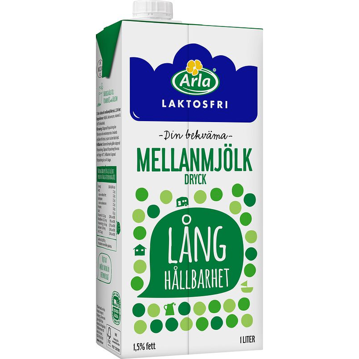 H-mjölk laktosfri 1 liter