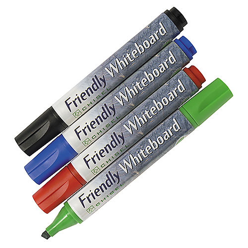 Whiteboardpennor Friendly sned 4st/set