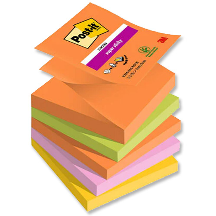 Post-it SS Z-block 76x76mm Boost 5st/fp