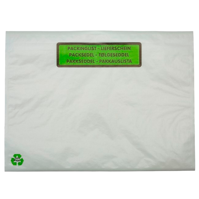 Packsedelskuvert C5 i papper med tryck 1000st/krt