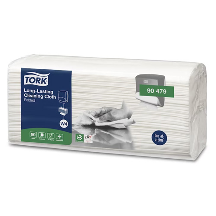 Rengöringsduk Tork W4 Top Pak 355x428mm vit 90st/fp