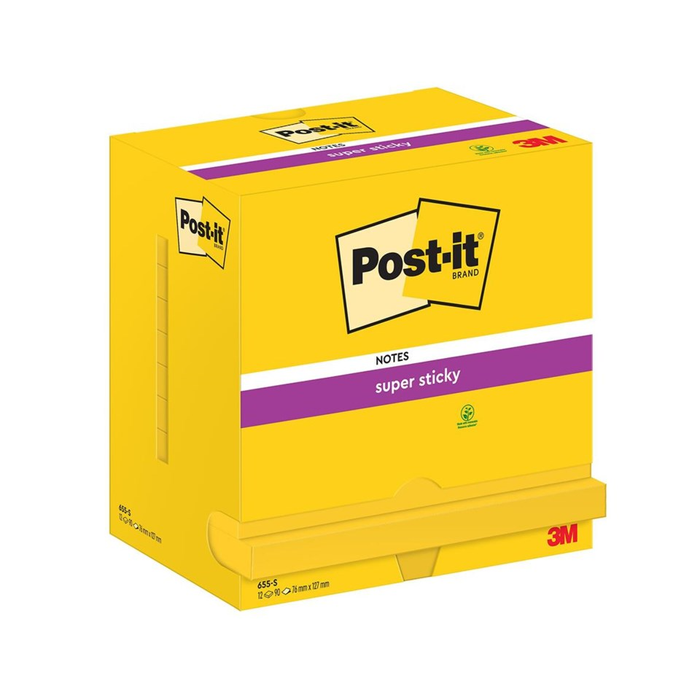 Post-it SS 655-S 76x127 mm klargul 12st/fp