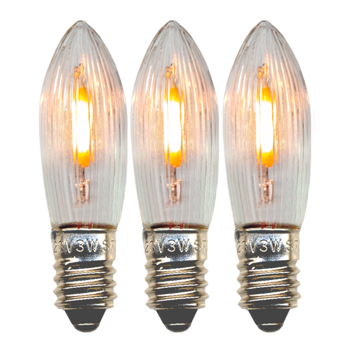 Glödlampa Ljusstake LED E10 10-55V 0.2W 7-armad 3st/fp