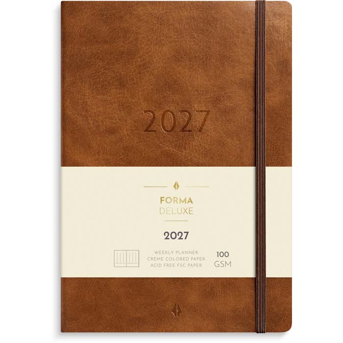 Almanacka Burde Agency Forma Deluxe brun 2027