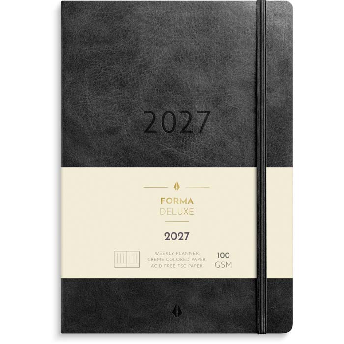 Almanacka Burde Agency Forma Deluxe svart 2027
