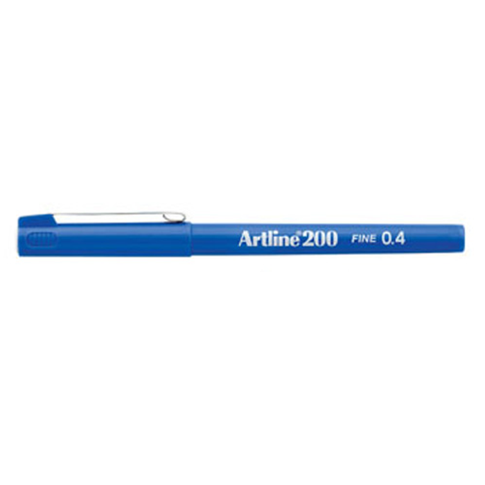 Fiberpenna Artline 200 0,4mm blå 12st/fp