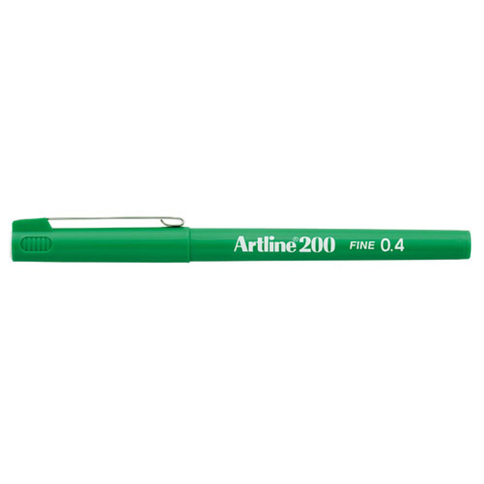 Fiberpenna Artline 200 0,4mm grön 12st/fp