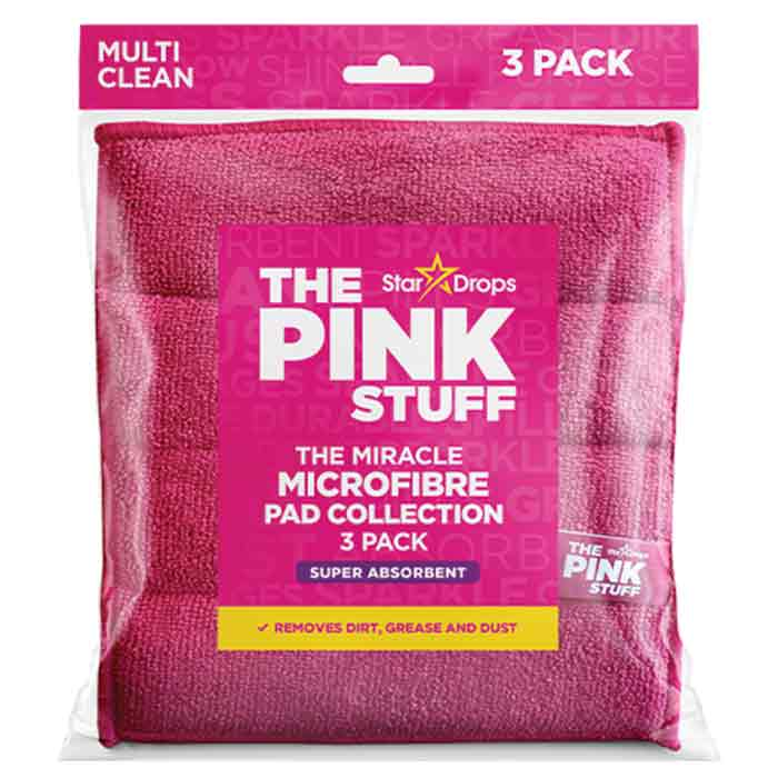 Rengöringskuddar The Pink Stuff Microfibre Pads 3st/fp