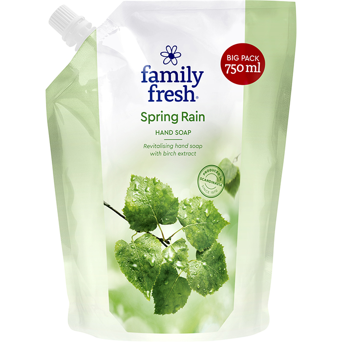 Family Fresh Tvål Spring Rain Refill 750ml