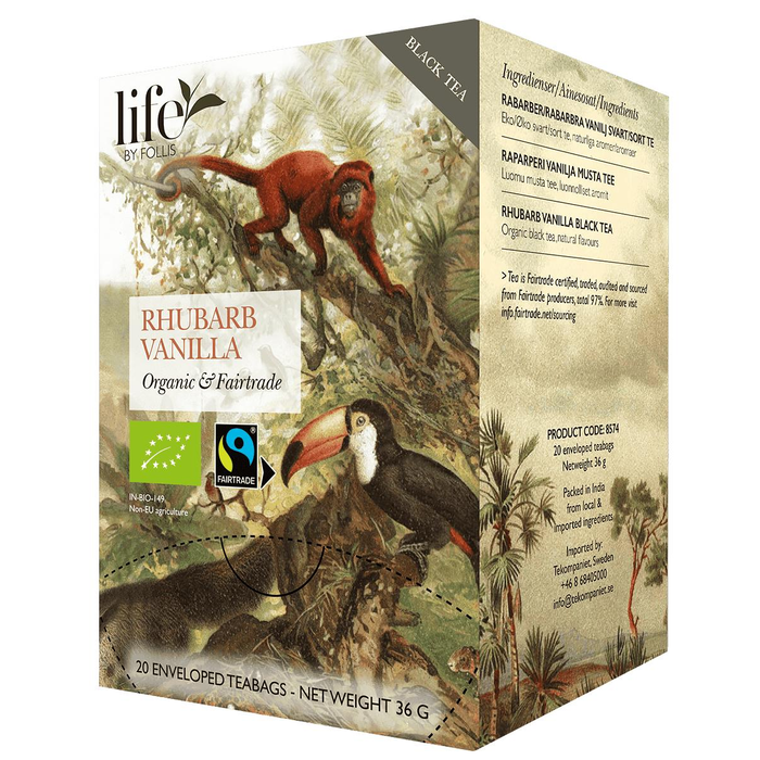 Te LIFE BY FOLLIS Rabarber vanilj 20st/fp